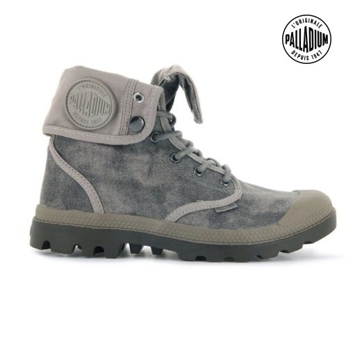 Bottes Palladium Pampa Baggy WAX Homme Grise | FR LHT731C